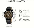 Montre pour homme à quartz motif zodiaque