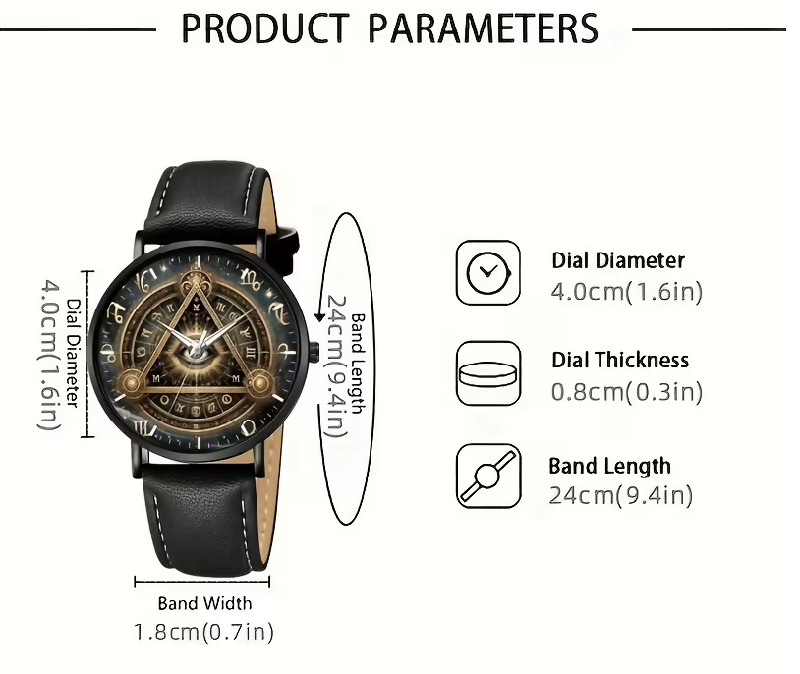 Montre pour homme à quartz motif zodiaque