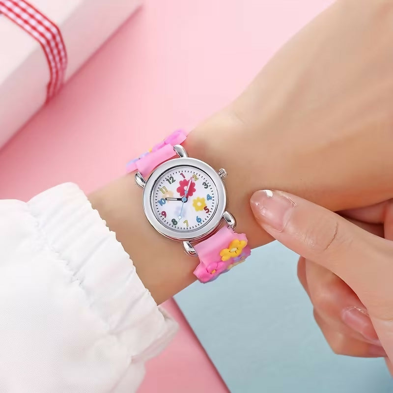 Montre pour enfant quartz – Style florale