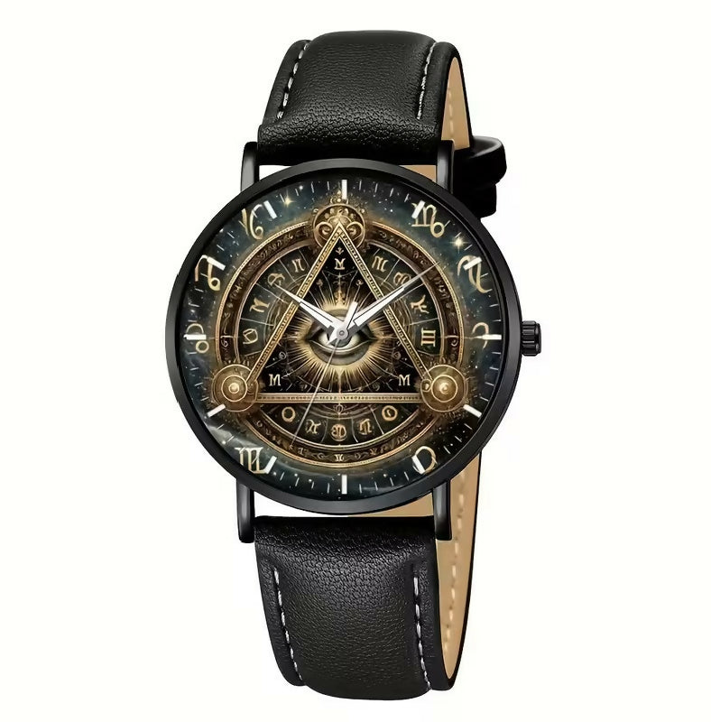 Montre pour homme à quartz motif zodiaque