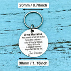 Porte clés 'A ma marraine'