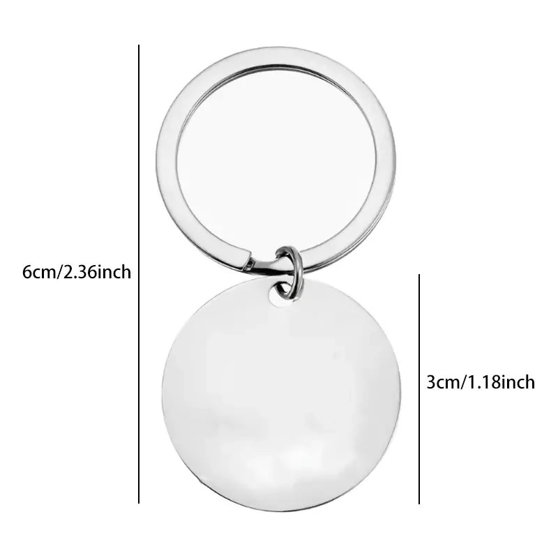 Porte-clé en acier inoxydable "I had my patience tested, I'm negative