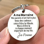 Porte clés 'A ma marraine'