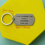 Porte-clé 'I fucking love you'