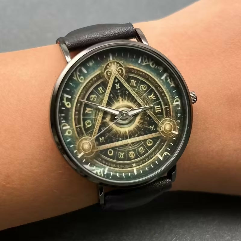 Montre pour homme à quartz motif zodiaque