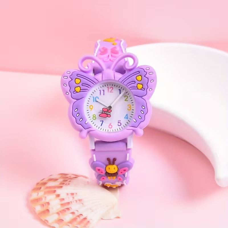 Montre pour enfant à quartz – Papillon 3D cartoon
