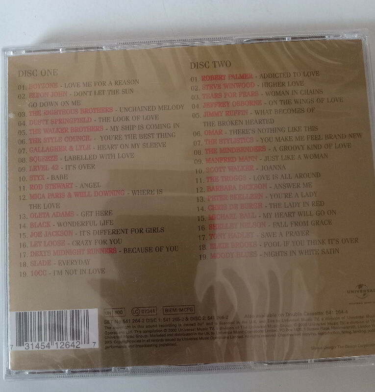 The love songs album CD