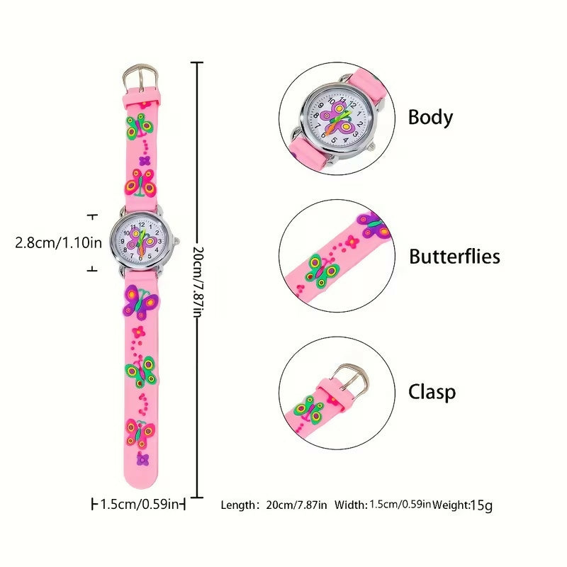 Montre pour enfant à quartz – Modèle Papillon