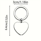 Porte-clés en inox 'J'ai besoin de ton coeur'