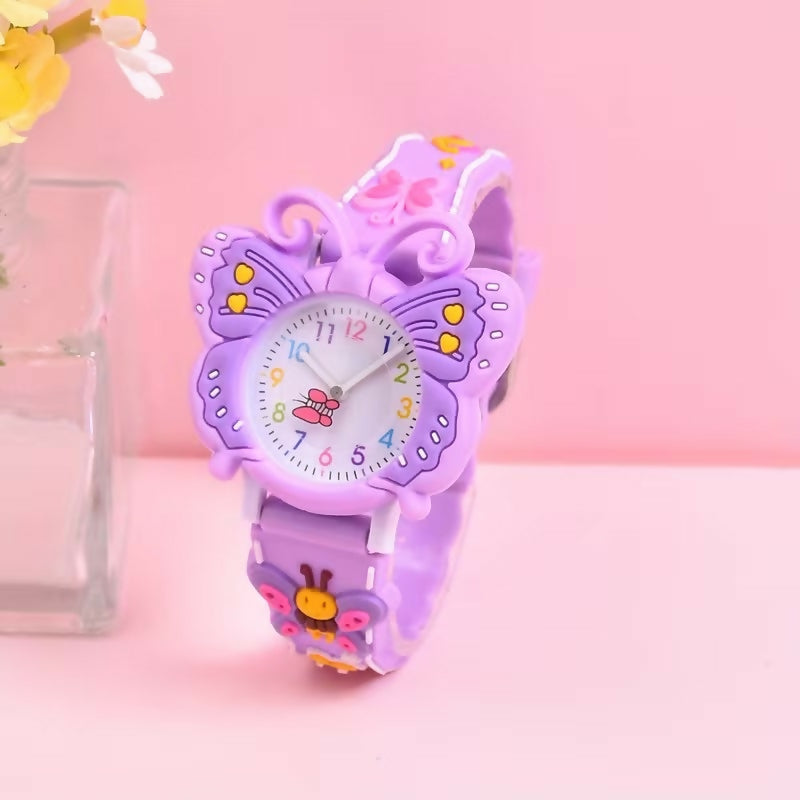 Montre pour enfant à quartz – Papillon 3D cartoon