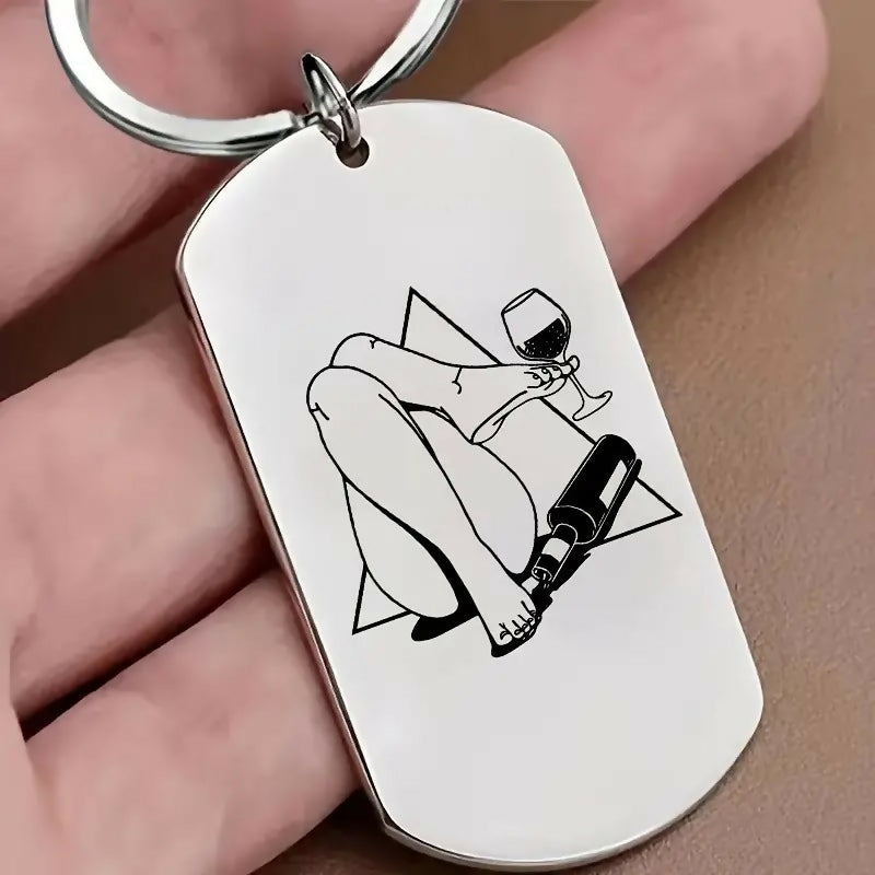 porte-clé en acier inoxydable avec design séduisant