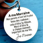 Porte clés 'A ma marraine'