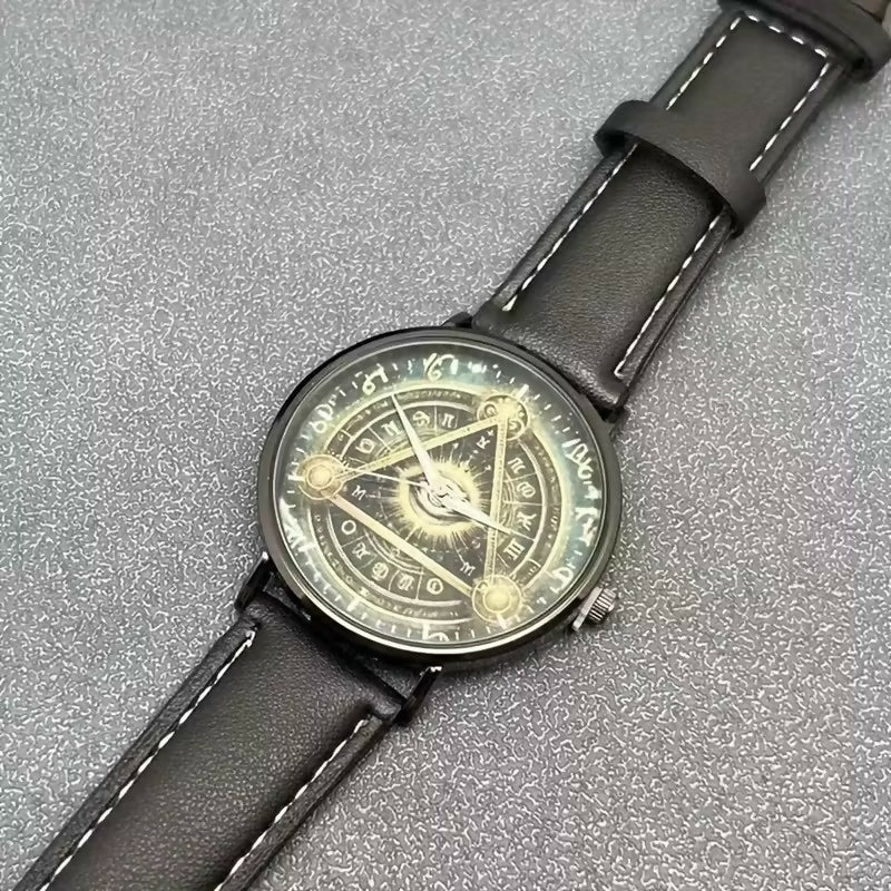 Montre pour homme à quartz motif zodiaque